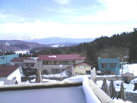 山形県新庄温泉旅館あぶら山１０１号室からの眺め