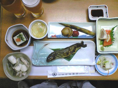 青森県　谷地温泉　夕食