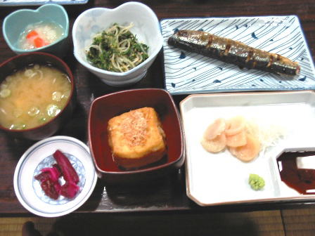 秋田　貝の沢温泉　夕食１