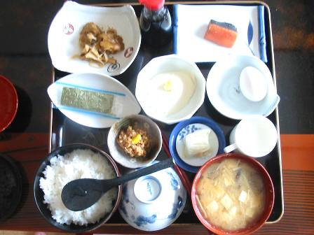 秋田　とうふや旅館　朝食