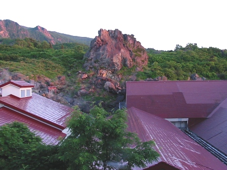 岩手　須川高原温泉旅館　６１８号室から見る大日岩