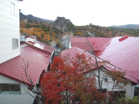 岩手　須川高原温泉旅館　朝の眺め