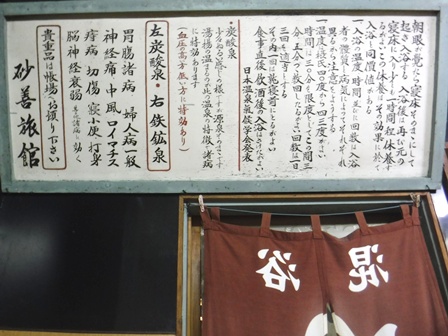 宮城　いさぜん旅館　効能書き