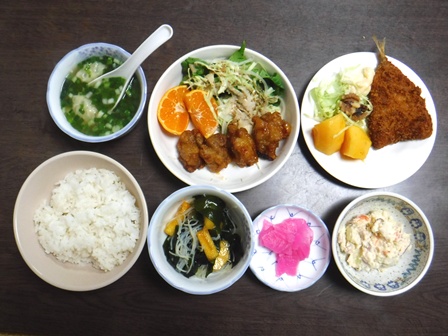 山形　民宿武蔵　夕食