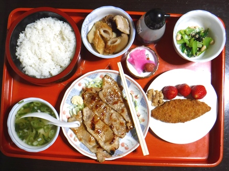 山形　民宿武蔵　夕食