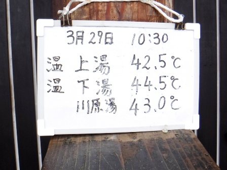 山形　蔵王温泉　共同浴場温度